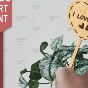 Intra απο ξύλο plywood 3mm-4mm πάχος – Στολίδι για την ημέρα του Αγίου Βαλεντίνου με λέιζερ Δίασταση  20x20 cm INTRAFABR-85392758 - Image 1