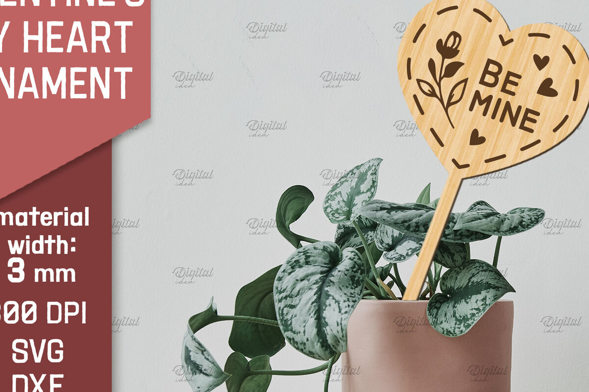 Intra απο ξύλο plywood 3mm-4mm πάχος – Στολίδι για την ημέρα του Αγίου Βαλεντίνου με λέιζερ Δίασταση  20x20 cm INTRAFABR-85392830