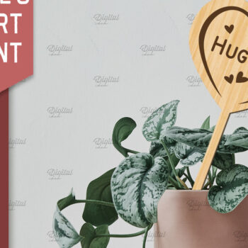 Intra απο ξύλο plywood 3mm-4mm πάχος – Στολίδι για την ημέρα του Αγίου Βαλεντίνου με λέιζερ Δίασταση  20x20 cm INTRAFABR-85475596 - Image 1