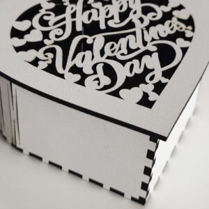 Intra απο ξύλο plywood 3mm-4mm πάχος – Διακοσμητικό κουτί σε σχήμα καρδιάς για την ημέρα του Αγίου Βαλεντίνου Δίασταση  20x20 cm INTRAFABR-114634090