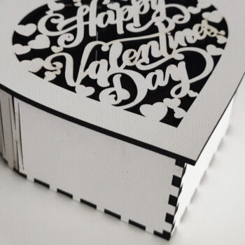 Intra απο ξύλο plywood 3mm-4mm πάχος – Διακοσμητικό κουτί σε σχήμα καρδιάς για την ημέρα του Αγίου Βαλεντίνου Δίασταση  20x20 cm INTRAFABR-114634090 - Image 1