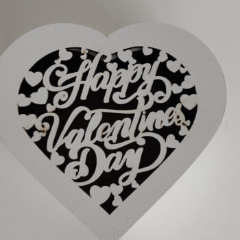 Intra απο ξύλο plywood 3mm-4mm πάχος – Διακοσμητικό κουτί σε σχήμα καρδιάς για την ημέρα του Αγίου Βαλεντίνου Δίασταση  20x20 cm INTRAFABR-114634090 - Image 2