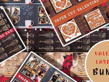 Intra απο ξύλο plywood 3mm-4mm πάχος – Πακέτο κοπής με λέιζερ για την ημέρα του Αγίου Βαλεντίνου Δίασταση  20x20 cm INTRAFABR-88965109 - Image 1