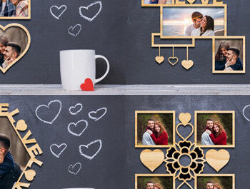 Intra απο ξύλο plywood 3mm-4mm πάχος – Πακέτο κοπής με λέιζερ για την ημέρα του Αγίου Βαλεντίνου Δίασταση  20x20 cm INTRAFABR-88965109 - Image 7