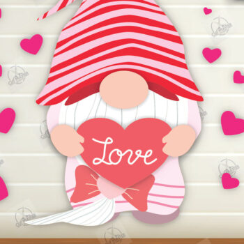 Intra απο ξύλο plywood 3mm-4mm πάχος – Πακέτο Gnomes με στρώσεις για την ημέρα του Αγίου Βαλεντίνου Δίασταση  20x20 cm INTRAFABR-112336473 - Image 5