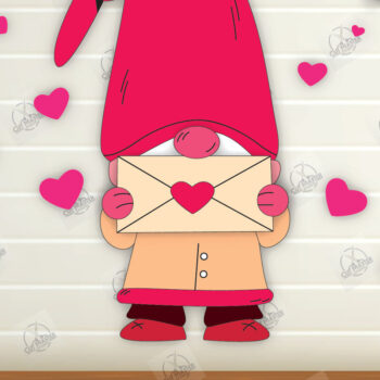 Intra απο ξύλο plywood 3mm-4mm πάχος – Πακέτο Gnomes με στρώσεις για την ημέρα του Αγίου Βαλεντίνου Δίασταση  20x20 cm INTRAFABR-112336473 - Image 7