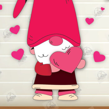 Intra απο ξύλο plywood 3mm-4mm πάχος – Πακέτο Gnomes με στρώσεις για την ημέρα του Αγίου Βαλεντίνου Δίασταση  20x20 cm INTRAFABR-112336513 - Image 3