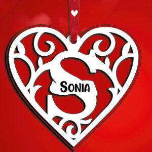 Intra απο ξύλο plywood 3mm-4mm πάχος – Μονόγραμμα αγάπης για την Ημέρα του Αγίου Βαλεντίνου Επιστολή S Δίασταση  20x20 cm INTRAFABR-115467396