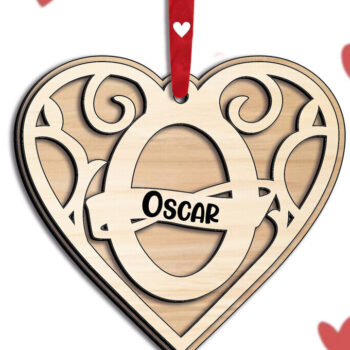 Intra απο ξύλο plywood 3mm-4mm πάχος – Μονόγραμμα Ημέρα του Αγίου Βαλεντίνου Επιστολή O Love Δίασταση  20x20 cm INTRAFABR-115370190 - Image 2