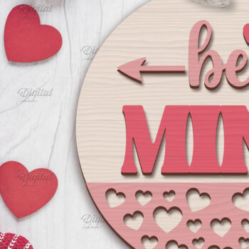 Intra απο ξύλο plywood 3mm-4mm πάχος – Στολίδι για την ημέρα του Αγίου Βαλεντίνου. Γίνε το δικό μου Δίασταση  20x20 cm INTRAFABR-85707816 - Image 1