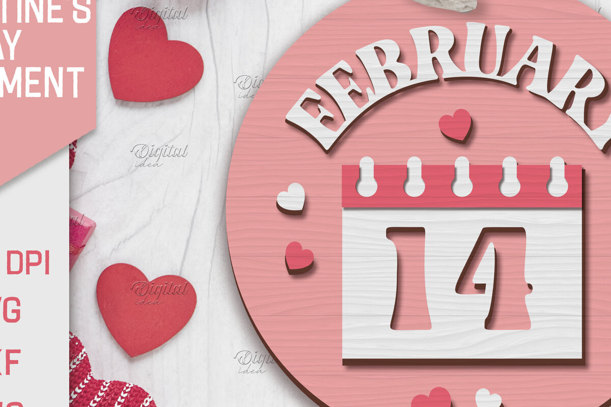 Intra απο ξύλο plywood 3mm-4mm πάχος – Στολίδι για την Ημέρα του Αγίου Βαλεντίνου Laser.14 Φεβρουαρίου Δίασταση  20x20 cm INTRAFABR-85707663