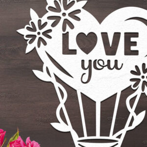 Intra απο ξύλο plywood 3mm-4mm πάχος – Χαρτόκοψη για την ημέρα του Αγίου Βαλεντίνου. Αποσπάσματα αγάπης Δίασταση  20x20 cm INTRAFABR-85771440