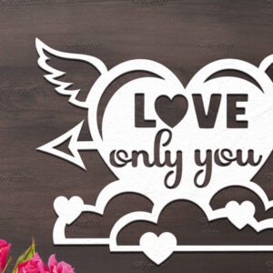 Intra απο ξύλο plywood 3mm-4mm πάχος – Χαρτόκοψη για την ημέρα του Αγίου Βαλεντίνου. Αποσπάσματα αγάπης Δίασταση  20x20 cm INTRAFABR-85771717