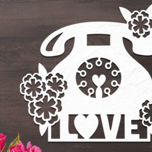 Intra απο ξύλο plywood 3mm-4mm πάχος – Χαρτόκοψη για την ημέρα του Αγίου Βαλεντίνου. Αποσπάσματα αγάπης Δίασταση  20x20 cm INTRAFABR-85771783