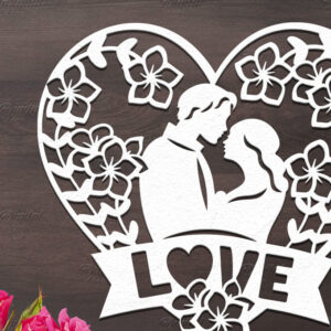 Intra απο ξύλο plywood 3mm-4mm πάχος – Χαρτόκοψη για την ημέρα του Αγίου Βαλεντίνου. Αποσπάσματα αγάπης Δίασταση  20x20 cm INTRAFABR-85771846