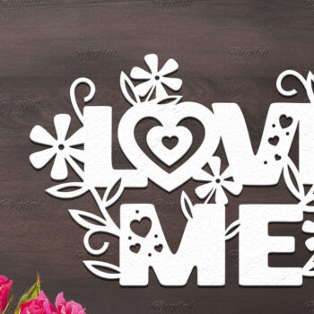 Intra απο ξύλο plywood 3mm-4mm πάχος – Χαρτόκοψη για την ημέρα του Αγίου Βαλεντίνου. Αποσπάσματα αγάπης Δίασταση  20x20 cm INTRAFABR-85771950 - Image 1