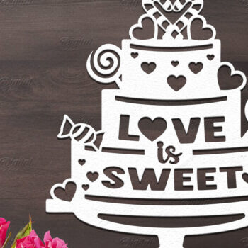 Intra απο ξύλο plywood 3mm-4mm πάχος – Χαρτόκοψη για την ημέρα του Αγίου Βαλεντίνου. Αποσπάσματα αγάπης Δίασταση  20x20 cm INTRAFABR-85771197 - Image 1