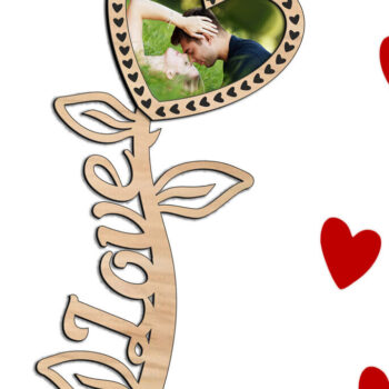 Intra απο ξύλο plywood 3mm-4mm πάχος – Δώρο αγάπης για κορνίζα για την ημέρα του Αγίου Βαλεντίνου Δίασταση  20x20 cm INTRAFABR-114218802 - Image 1