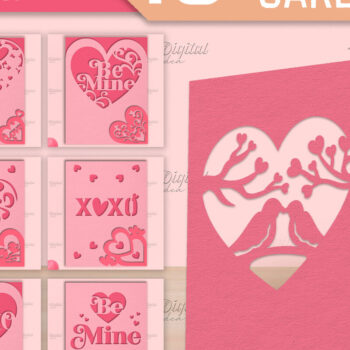 Intra απο ξύλο plywood 3mm-4mm πάχος – Ημέρα του Αγίου Βαλεντίνου. Πακέτο κάρτας Αγίου Βαλεντίνου Δίασταση  20x20 cm INTRAFABR-85391369 - Image 1