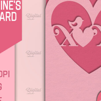 Intra απο ξύλο plywood 3mm-4mm πάχος – Ημέρα του Αγίου Βαλεντίνου. Πακέτο κάρτας Αγίου Βαλεντίνου Δίασταση  20x20 cm INTRAFABR-85391369 - Image 4