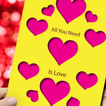 Intra απο ξύλο plywood 3mm-4mm πάχος – Κάρτα για την Ημέρα του Αγίου Βαλεντίνου Δίασταση  20x20 cm INTRAFABR-56668722 - Image 1