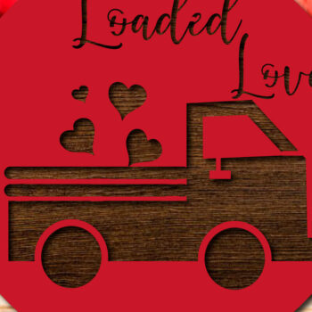 Intra απο ξύλο plywood 3mm-4mm πάχος – Κρεμάστρα πόρτας για την ημέρα του Αγίου Βαλεντίνου Δίασταση  20x20 cm INTRAFABR-59295032 - Image 1