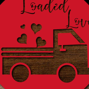 Intra απο ξύλο plywood 3mm-4mm πάχος – Κρεμάστρα πόρτας για την ημέρα του Αγίου Βαλεντίνου Δίασταση  20x20 cm INTRAFABR-59295032 - Image 2