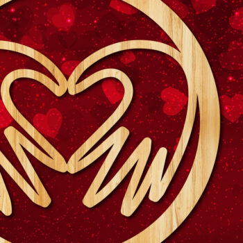 Intra απο ξύλο plywood 3mm-4mm πάχος – Valentine Decor Laser/χάρτινο Cut/dxf Δίασταση  20x20 cm INTRAFABR-22555816 - Image 1