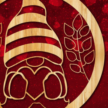 Intra απο ξύλο plywood 3mm-4mm πάχος – Valentine Decor Laser/χάρτινο Cut/dxf Δίασταση  20x20 cm INTRAFABR-22557188 - Image 1