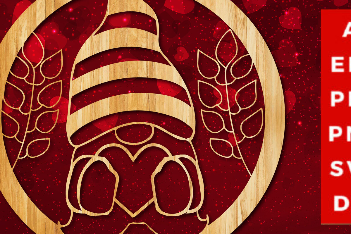 Intra απο ξύλο plywood 3mm-4mm πάχος – Valentine Decor Laser/χάρτινο Cut/dxf Δίασταση  20x20 cm INTRAFABR-22557188