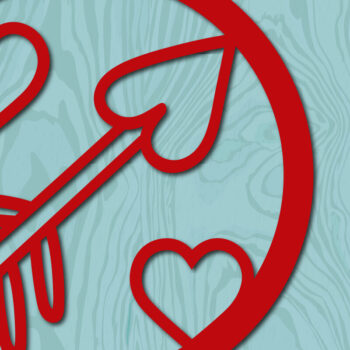 Intra απο ξύλο plywood 3mm-4mm πάχος – Valentine Decor Laser/χάρτινο Cut/dxf Δίασταση  20x20 cm INTRAFABR-22552269 - Image 1