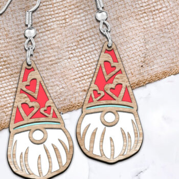 Intra απο ξύλο plywood 3mm-4mm πάχος – Σκουλαρίκια Αγίου Βαλεντίνου. Δίασταση  5x5 cm INTRAFABR-111947539 - Image 1