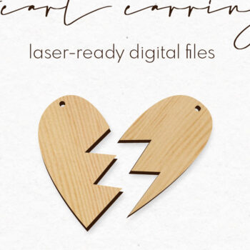 Intra απο ξύλο plywood 3mm-4mm πάχος – Σκουλαρίκια Αγίου Βαλεντίνου Πακέτο Cut Laser Δίασταση  5x5 cm INTRAFABR-58760805 - Image 3