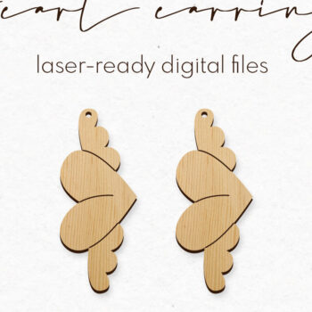 Intra απο ξύλο plywood 3mm-4mm πάχος – Σκουλαρίκια Αγίου Βαλεντίνου Πακέτο Cut Laser Δίασταση  5x5 cm INTRAFABR-58760805 - Image 5