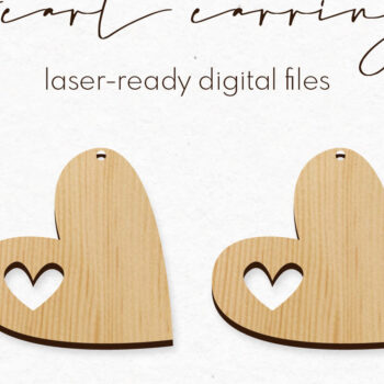 Intra απο ξύλο plywood 3mm-4mm πάχος – Σκουλαρίκια Αγίου Βαλεντίνου Πακέτο Cut Laser Δίασταση  5x5 cm INTRAFABR-58760805 - Image 6