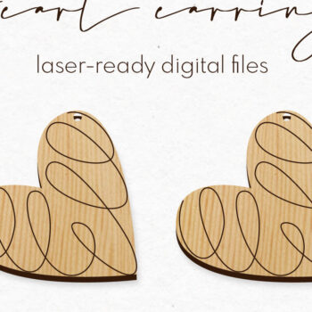 Intra απο ξύλο plywood 3mm-4mm πάχος – Σκουλαρίκια Αγίου Βαλεντίνου Πακέτο Cut Laser Δίασταση  5x5 cm INTRAFABR-58760805 - Image 8