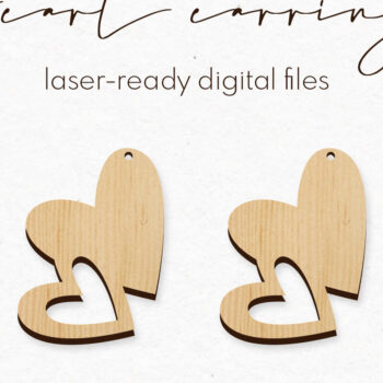 Intra απο ξύλο plywood 3mm-4mm πάχος – Σκουλαρίκια Αγίου Βαλεντίνου Πακέτο Cut Laser Δίασταση  5x5 cm INTRAFABR-58760805 - Image 10