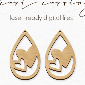 Intra απο ξύλο plywood 3mm-4mm πάχος – Σκουλαρίκια Αγίου Βαλεντίνου Πακέτο Cut Laser Δίασταση  5x5 cm INTRAFABR-57406737 - Image 3