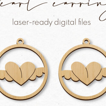 Intra απο ξύλο plywood 3mm-4mm πάχος – Σκουλαρίκια Αγίου Βαλεντίνου Πακέτο Cut Laser Δίασταση  5x5 cm INTRAFABR-57406737 - Image 4