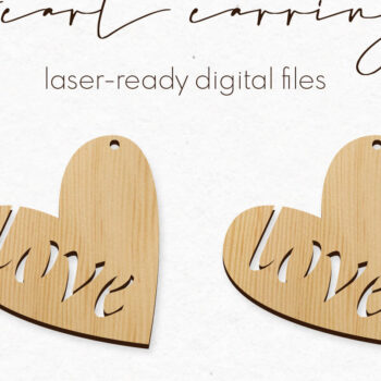 Intra απο ξύλο plywood 3mm-4mm πάχος – Σκουλαρίκια Αγίου Βαλεντίνου Πακέτο Cut Laser Δίασταση  5x5 cm INTRAFABR-57406737 - Image 7