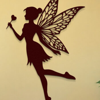 Intra απο ξύλο plywood 3mm-4mm πάχος – Valentine Fairy Δίασταση  20x20 cm INTRAFABR-114385271 - Image 1