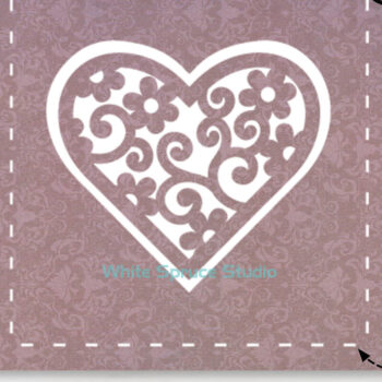Intra απο ξύλο plywood 3mm-4mm πάχος – Πρότυπο κάρτας καρδιών Floral Αγίου Βαλεντίνου Δίασταση  20x20 cm INTRAFABR-112900693 - Image 3