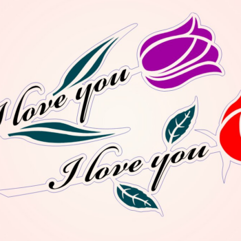 Intra απο ξύλο plywood 3mm-4mm πάχος – Λουλούδια Αγίου Βαλεντίνου τριαντάφυλλο και τουλίπα Δίασταση  20x20 cm INTRAFABR-115626745 - Image 3