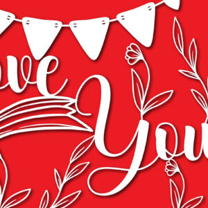 Intra απο ξύλο plywood 3mm-4mm πάχος – Δωροκάρτα Αγίου Βαλεντίνου Bundle Δίασταση  20x20 cm INTRAFABR-55644328