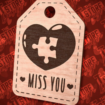 Intra απο ξύλο plywood 3mm-4mm πάχος – Δώρο Αγίου Βαλεντίνου  κοπής με λέιζερ |CNC Δίασταση  20x20 cm INTRAFABR-85205844 - Image 1