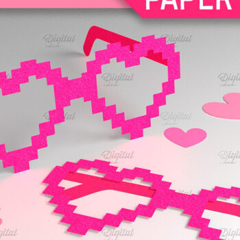 Intra απο ξύλο plywood 3mm-4mm πάχος – Γυαλιά Αγίου Βαλεντίνου. Τρισδιάστατα χάρτινα ποτήρια Δίασταση  20x20 cm INTRAFABR-85119509 - Image 1