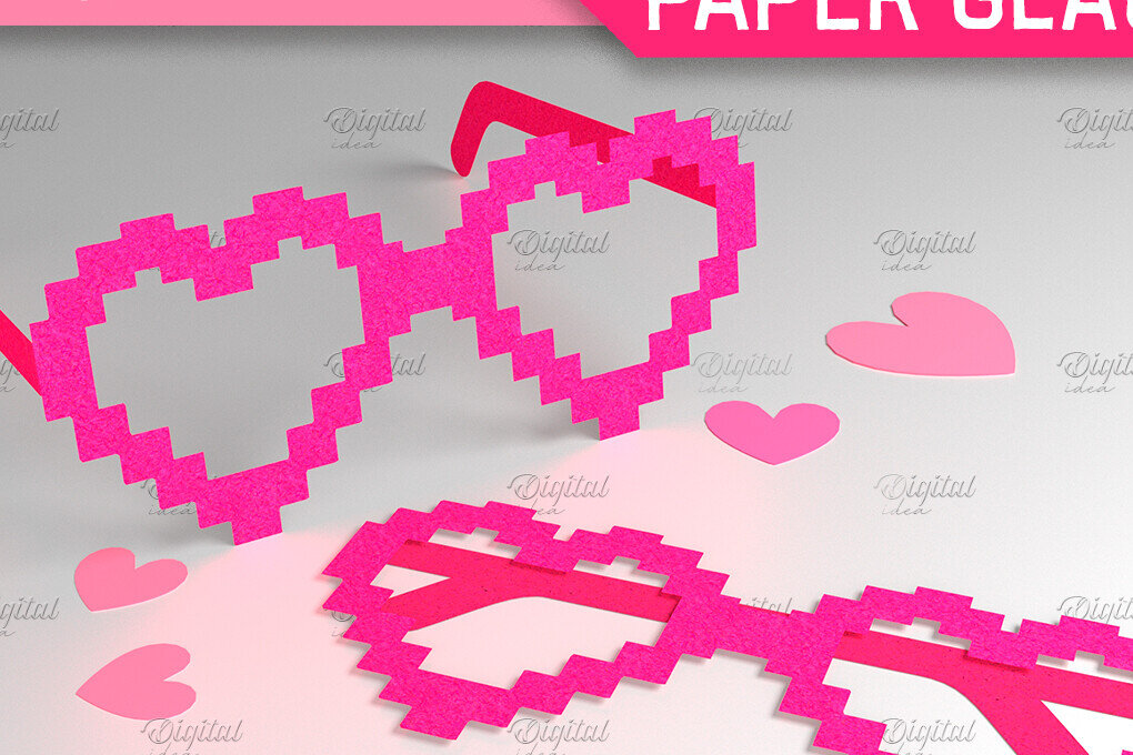 Intra απο ξύλο plywood 3mm-4mm πάχος – Γυαλιά Αγίου Βαλεντίνου. Τρισδιάστατα χάρτινα ποτήρια Δίασταση  20x20 cm INTRAFABR-85119509