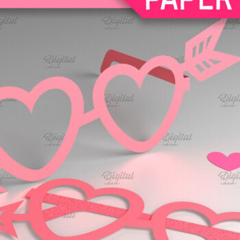 Intra απο ξύλο plywood 3mm-4mm πάχος – Γυαλιά Αγίου Βαλεντίνου. Τρισδιάστατα χάρτινα ποτήρια Δίασταση  20x20 cm INTRAFABR-85119581 - Image 1