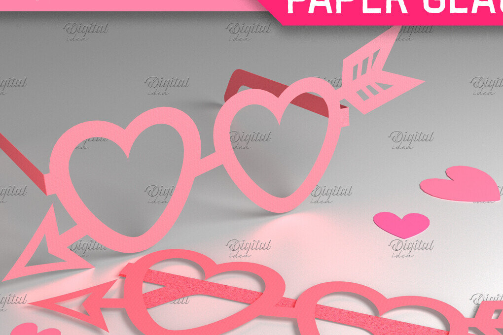 Intra απο ξύλο plywood 3mm-4mm πάχος – Γυαλιά Αγίου Βαλεντίνου. Τρισδιάστατα χάρτινα ποτήρια Δίασταση  20x20 cm INTRAFABR-85119581