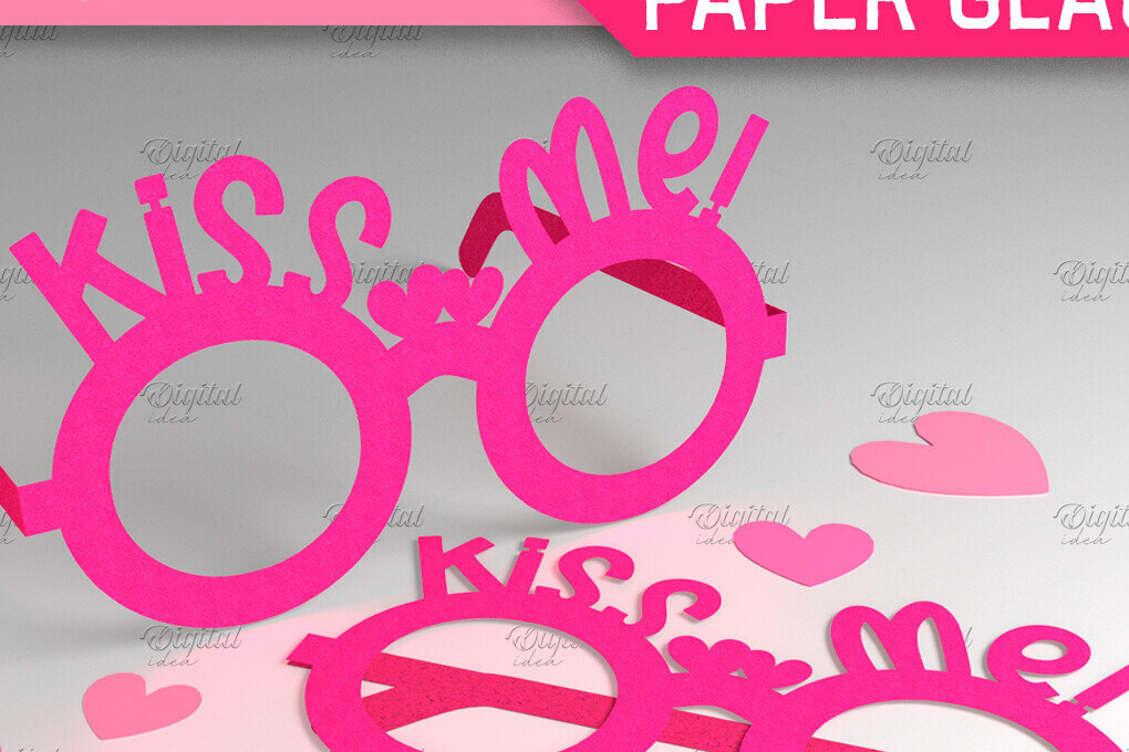 Intra απο ξύλο plywood 3mm-4mm πάχος – Γυαλιά Αγίου Βαλεντίνου. Τρισδιάστατα χάρτινα ποτήρια Δίασταση  20x20 cm INTRAFABR-85119664